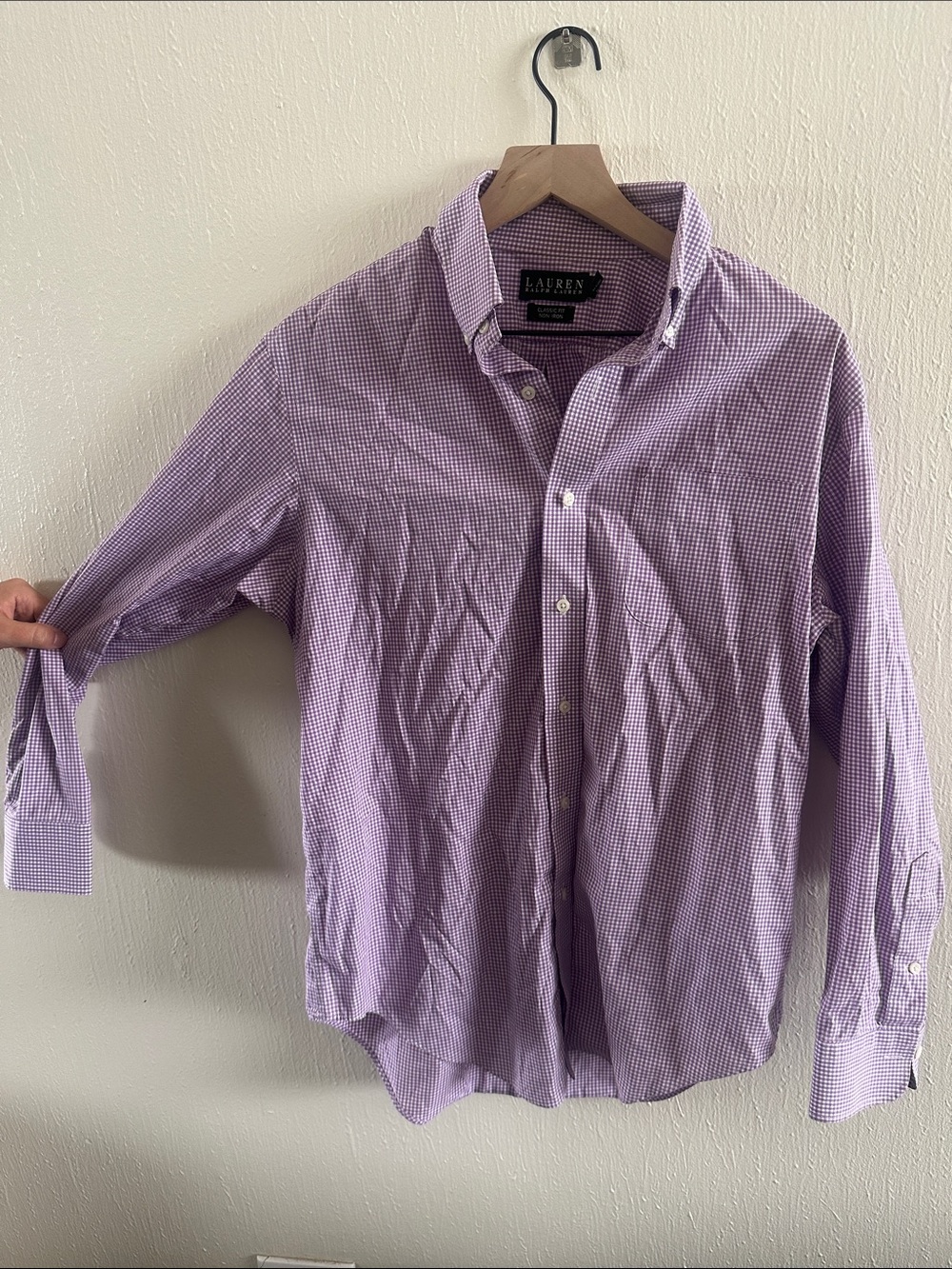 Lauren Ralph Lauren Lilac Gingham Button-Down Shirt